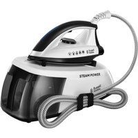 russell hobbs steam power 24420 steam generator iron - black  white black