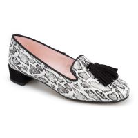 slipper tacon piel serpiente bn