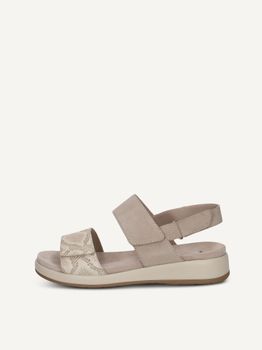 CAPRICE Sandal, beige, made of Leather without heel, Size 40