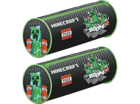 estuche - pyramid minecraft tnt boom barrel negro y verde