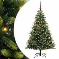arbol de navidad artificial articulado 150 leds verde 150 cm vidaxl