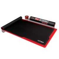 alfombrilla para raton nitro concepts dm12 xl negro y rojo bordes rematados