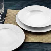 vajilla de 18 piezas porcelana blanco
