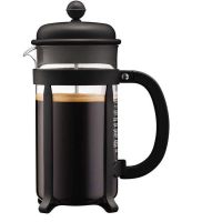 cafetera manual bodum java 1 l en vidrio y acero inoxidable negro