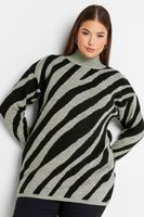 yours jersey gris cebra cuello perkins mujer curvy y tallas grandes yours