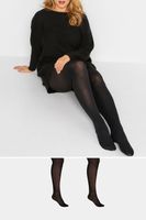 juego de 2 pares de panties 100 dens negro