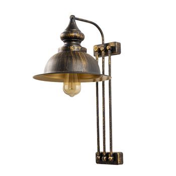 Lámpara De Pared Saglam-3743 Oro Cobrizo Metal 28x32x53 Cm