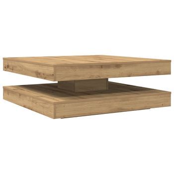 Mesa De Café - Mesa De Centro Giratoria 360 Grados Roble Artisan 90x90x34,5 Cm