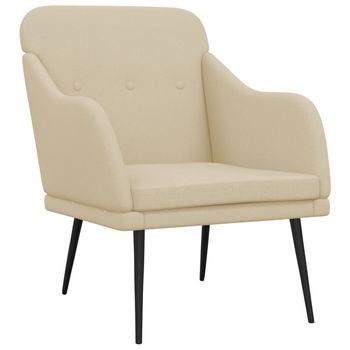 Sillón De Tela Color Crema 63x76x80 Cm Vidaxl