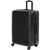 homcom maleta rigida mediana 71l equipaje expandible con 4 ruedas bolsa humedoseco 43x28x66 cm negro