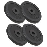 discos de pesas de hierro fundido 4 uds 4x75 kg vidaxl