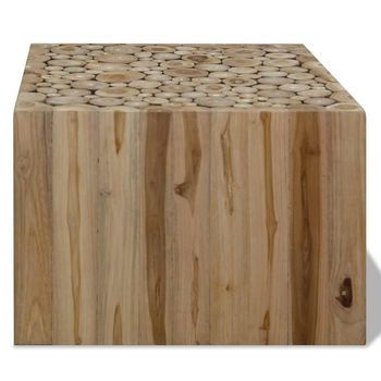 Mesa De Café - Mesa De Centro De Teca Genuina 50x50x35 Cm