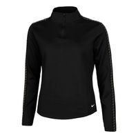 nike therma-fit one half-zip camiseta de running mujeres-negro