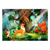 papel pintado 3d - bear and friends 150x105 cm
