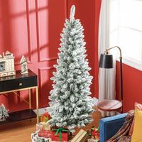 arbol de navidad de plastico metal homcom o65x183 cm verde