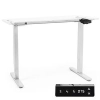 marco de escritorio elactrico ajustable 71-116 cm 2 niveles fun memoria - blanco - duronic tm12 we