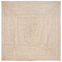 alfombras de area natural y blanco 240 x 240 cm yute vidaxl