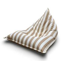 aiire puff exterior jardin con relleno incluido - tejido olefina premium desenfundable y lavable - sofa exterior para playa terraza o piscina - puff gigante xxl beige