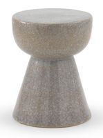 taburete  auxiliar ceramica color gris claro