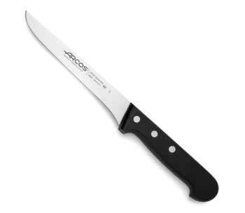 Cuchillo deshuesador de acero inoxidable nitrum 160 mm mango negro