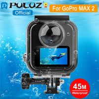 puluz carcasa de buceo para camara subacuatica de 45m para gopro max2 cubierta protectora impermeable completamente invisible para gopro max 2