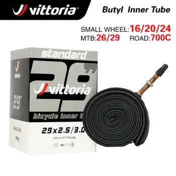 Vittoria rueda pequeña bicicleta de montaña InnerTire 16/20/26/29X1.9/2.5 válvula Schrader SV 48MM 700CRoad tubo interior de bicicleta