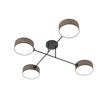 Lámpara de techo lorix marrón+negro (4 luces)