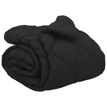 Edredón | Duvet De Invierno Negro 220 X 240 Cm Microfibra