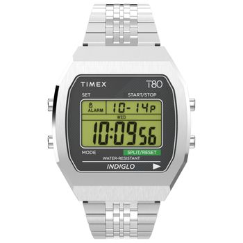 Timex Reloj Hombre, Mujer Caja De Acero Pulsera Acero De Color Plateado/gris Resistente Al Agua 3 Atm Tw2v74200