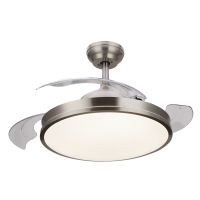 philips lighting atlas ventilador de techo con luz led y mando 106cm niquel