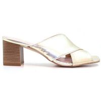 narf sandalias zueco zoe metalizado platino para mujer