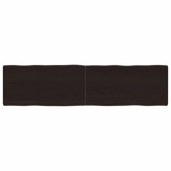 Tablero Mesa Madera Tratada Borde Vivo Marrón 160x40x(2-6) Cm Vidaxl