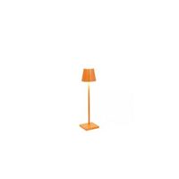 lampara de mesa led recargable y regulable poldina pro micro naranja con bateria de hasta 12 horas