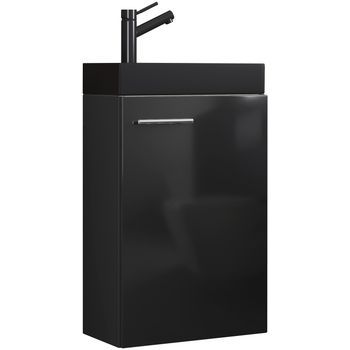 Lavabo De 2 Piezas Slito Estrecho Negro
