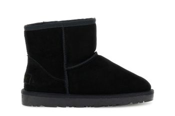 botines de ante con pelo sintético black 37