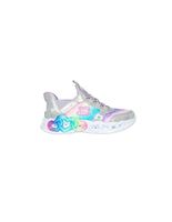 zapatillas skechers infinite heart lights - etern silver multi disco shinny synthetic nina