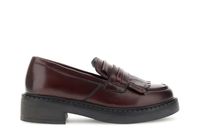 mocasines de piel con flecos bordeaux 37