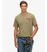 superdry para hombre m1012248a camiseta tokyo narrative loose verde oscuro s casual algodon manga corta
