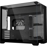 caja pc lian li o11 vision-m negra mini-itxm-atx 3 paneles de vidrio templado