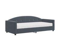 sofa cama - sofa convertible con colchon terciopelo gris oscuro 90x190 cm