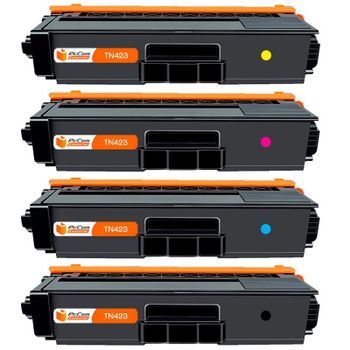 Pccom Essential Brother TN421/TN423/TN426 Tóner Compatible Negro/Cian/Magenta/Amarillo Pack 4