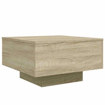 Mesa De Café - Mesa De Centro Madera De Ingeniería Roble Sonoma 55x55x31 Cm