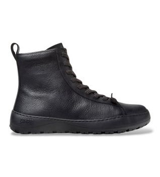 Camper para mujer. K400870-001 Botines de piel Peu Serra negro (38), Plano, Cordones, Casual
