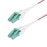 cable de fibra optica multimodo om4 lc a lc 15m violeta erica startechcom