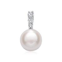 colgante de plata 925 con perla y circonita cubica