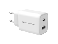 cargador de pared quick charge 30 pd 1puerto usb-c 1 puerto usb-a conceptronic althea 33w