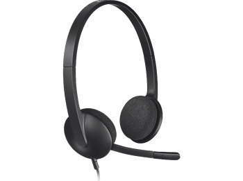Auriculares - Logitech Headset H340, Diadema ajustable, Con cable, Supresión de ruido, Conexión USB 2.0, Micrófono, Sonido estéreo digital, Negro