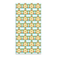 alfombra vinilica azul 80x300cm agatha hidraulico flores caleidoscopio