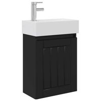 modulo de bano con griferia negro 455 x 255 x 84 cm vidaxl