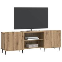 mueble de tv  mueble de salon  gabinete de tv roble artesanal 150 x 31 x 52 cm